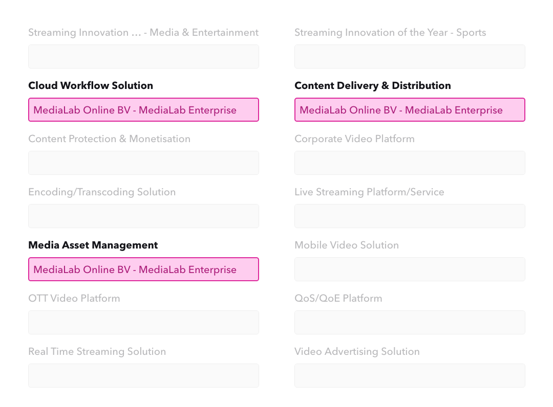 Innovation awards form