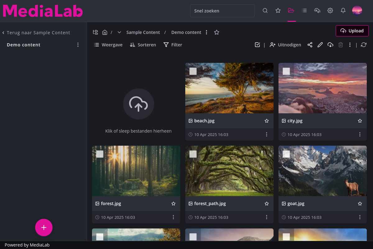 Screenshot to illustrate dark mode
