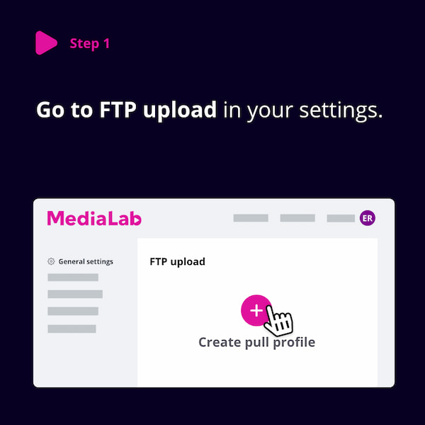 FTP upload step 1