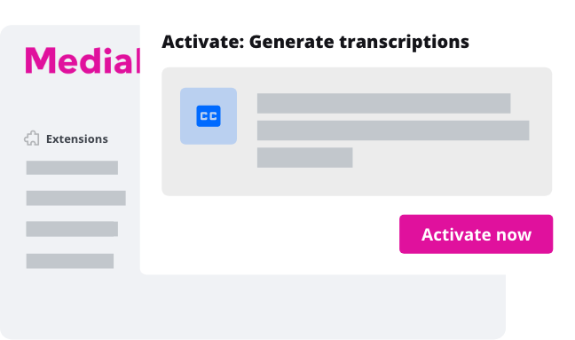 Activate the transcription feature